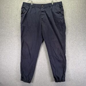 Bearbottom Pants Mens 2XL Blue Joggers Elastic Cuff Stretch Casual Cotton